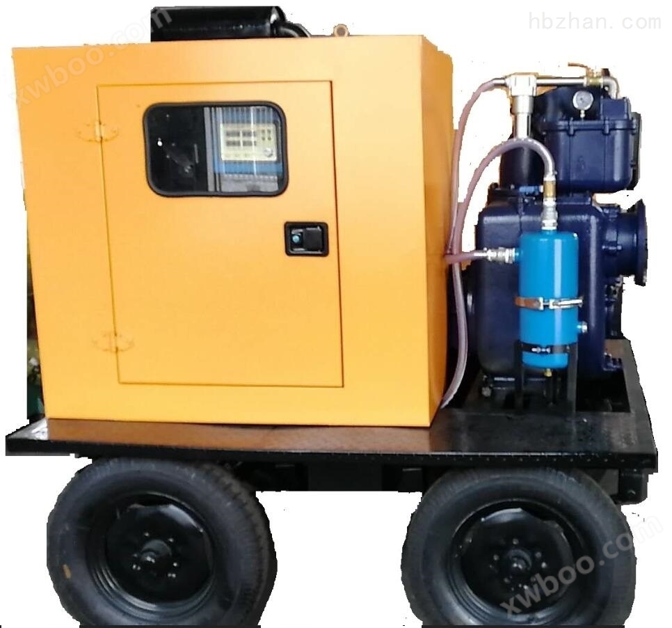 不用加引水的强自吸防汛抢险移动抽水泵车