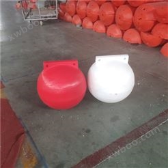 直径50公分双耳塑料浮球海滨浴场红色警戒线浮子安装
