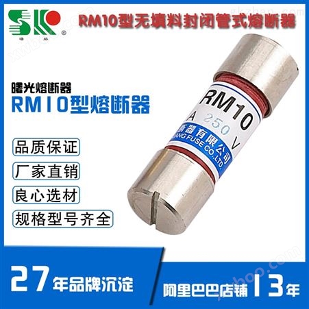 RM10 6-15A 250V 陶瓷RM10 6-15A 250V 无填料封闭管 低压熔断器
